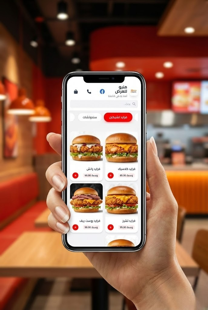 كيفية عمل منيو الكتروني