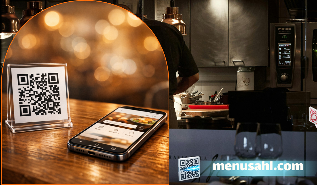 عمل منيو الكتروني باركود