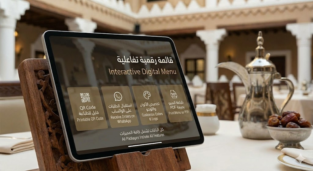 تصميم منيو الكتروني للمطاعم في السعودية - منيو سهل